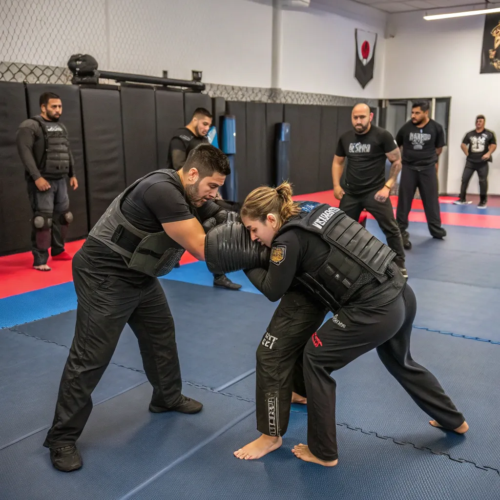 Professional self-defense training session at VERORIXA